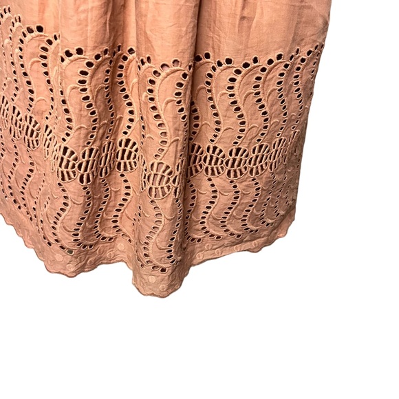 J. Crew Delaney Eyelet Blush Flare Tunic Dress Black Label - Size 6 - Picture 8 of 13